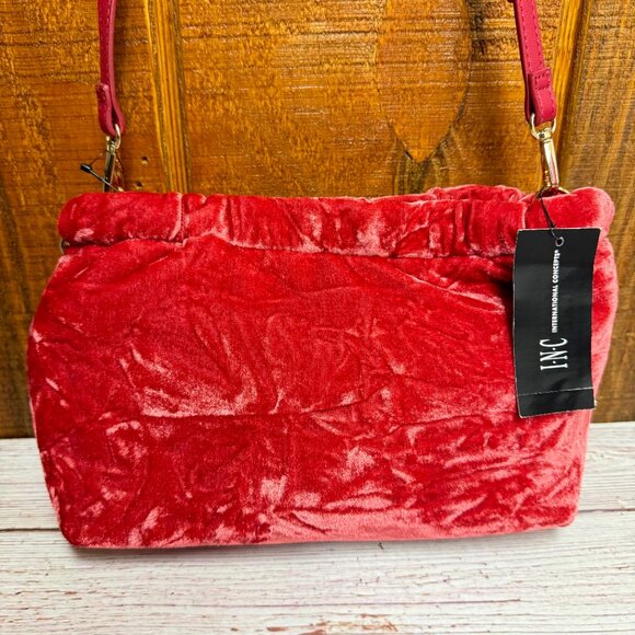 I.N.C. INTERNATIONAL CONCEPTS Rennata Quilted Clutch Crossbody – Red Pepper - Picture 2 of 4